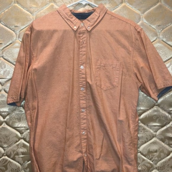 Salmon Short Sleeve Button Down - Picture 1 of 4